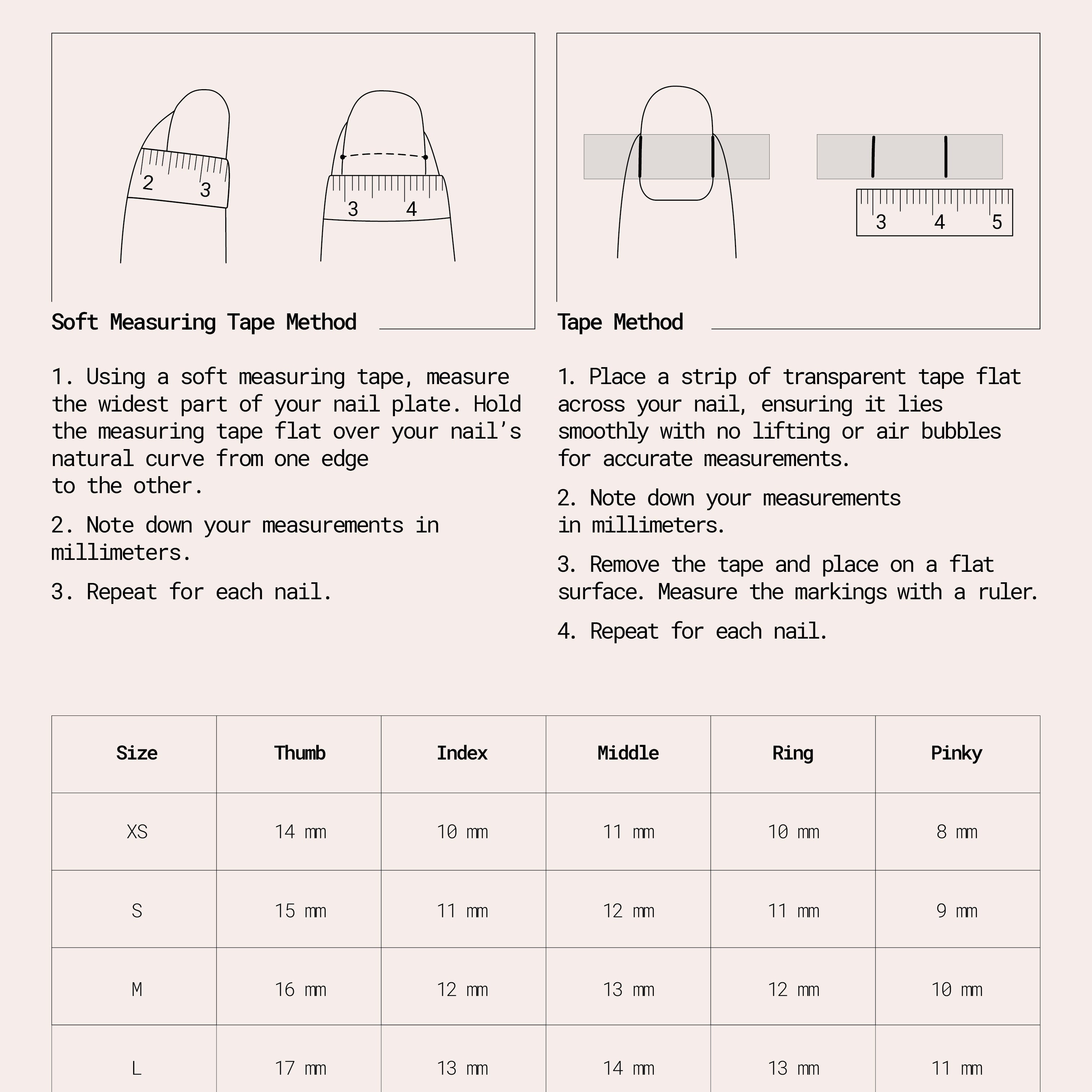 How to Measure Your Nails