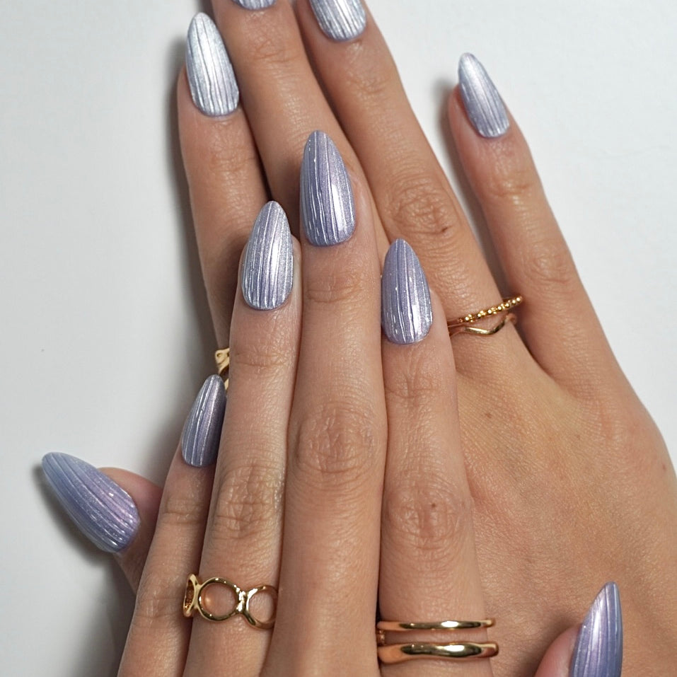 Lavender Fluted Glass