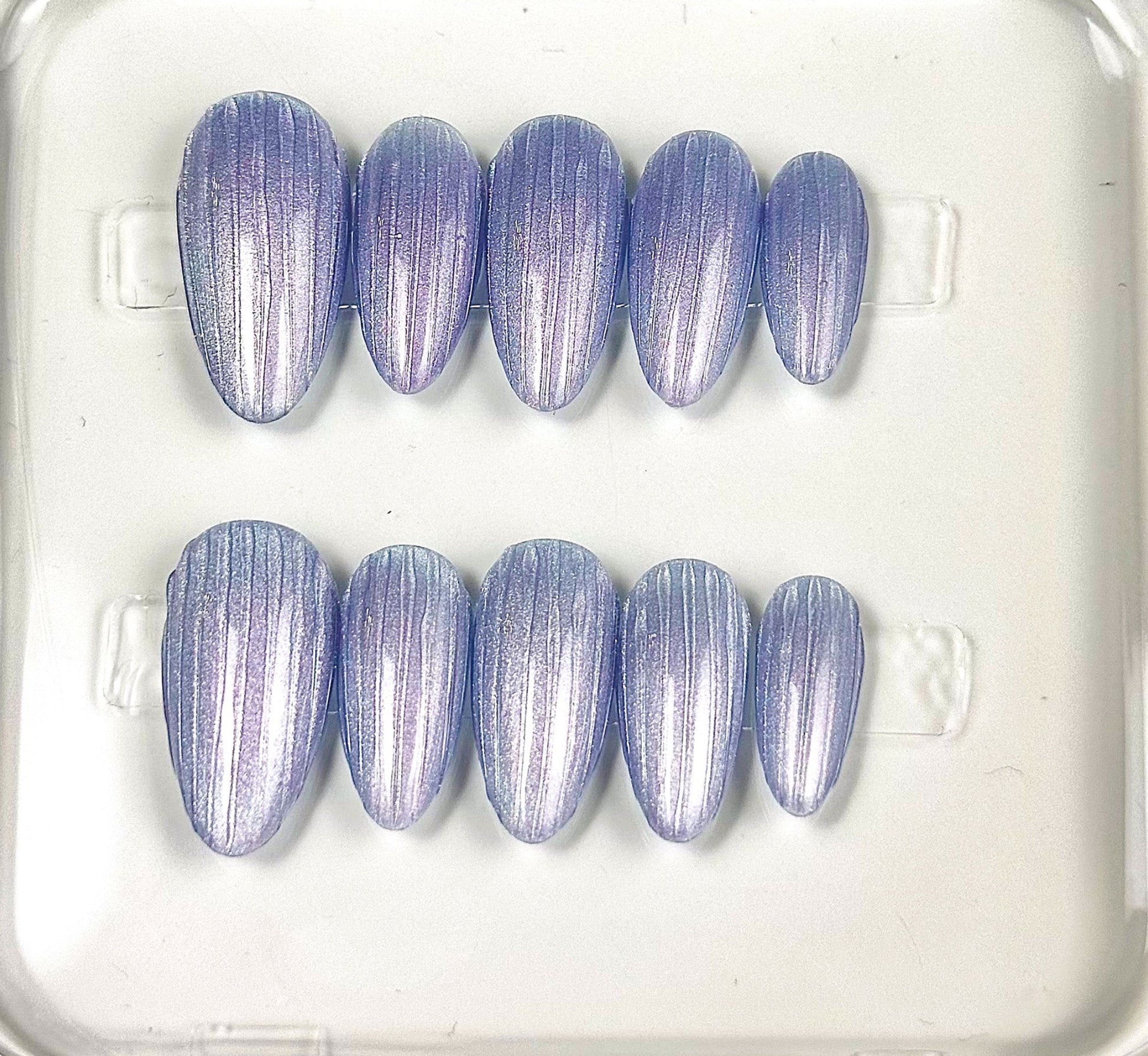 Lavender Fluted Glass