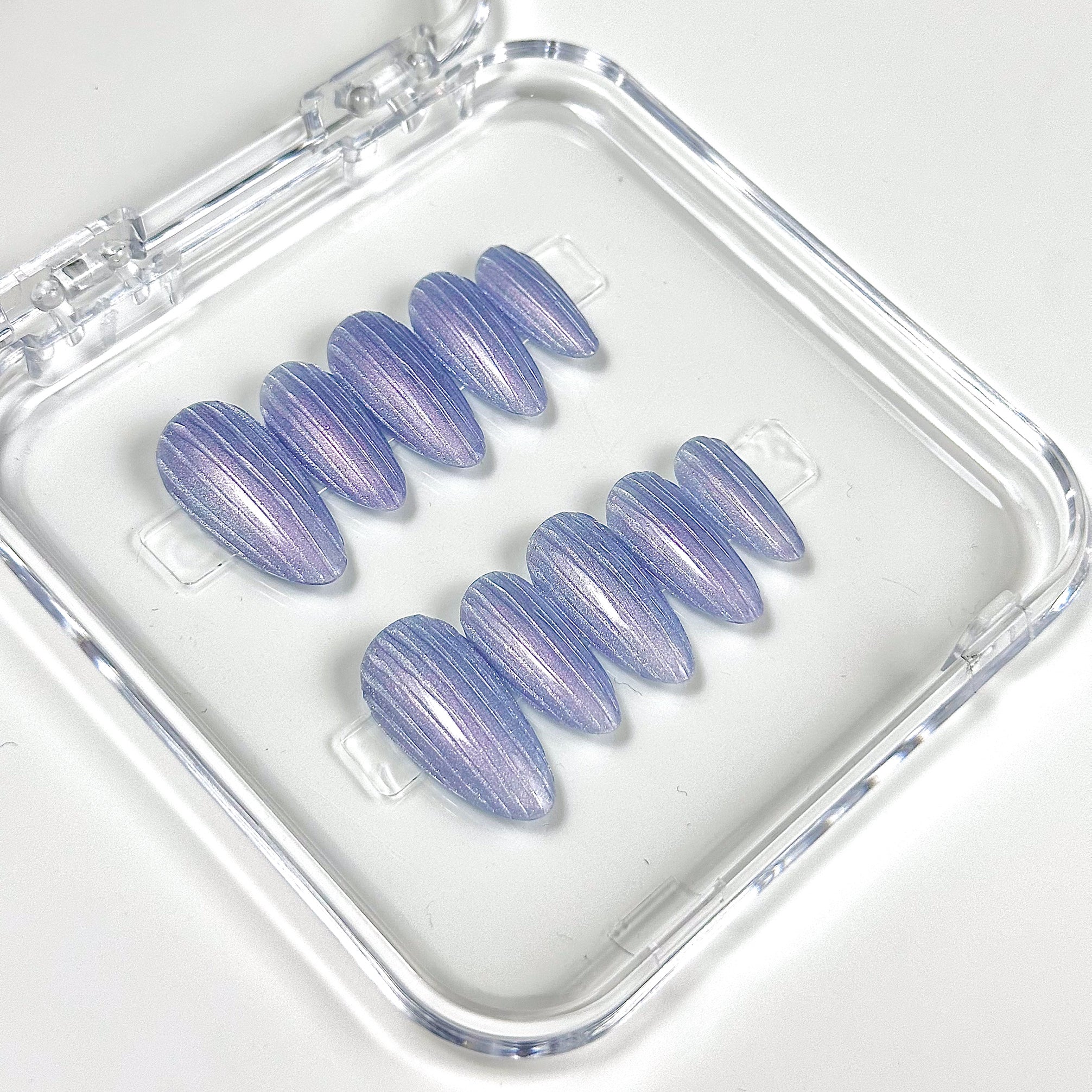 Lavender Fluted Glass