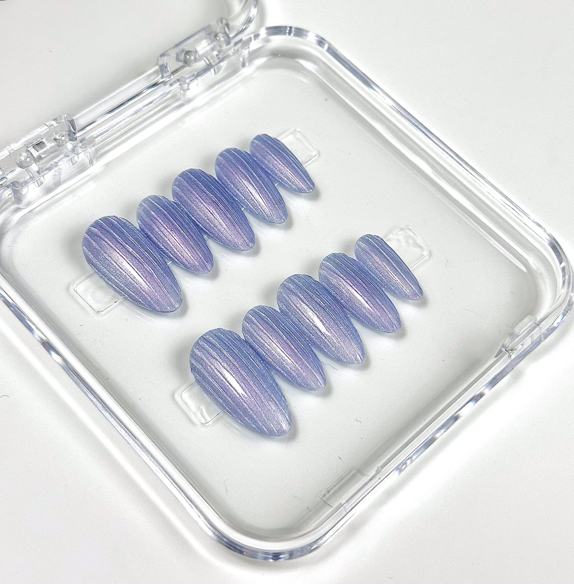 Lavender Fluted Glass